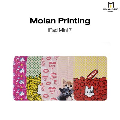 Molan Cano Printing Case เคสไอแพด iPad Mini 7 Multi stand หลังใส ฝาพับ สกีนลาย มีช่องเก็บปากกา มินิ7