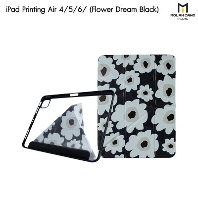 Molan Cano Printing Case เคสไอแพด iPad Air 4/5/6 Multi stand หลังใส ฝาพับ สกีนลาย มีช่องเก็บปากกา
