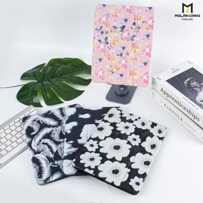 Molan Cano Printing Case เคสไอแพด iPad Air 4/5/6 Multi stand หลังใส ฝาพับ สกีนลาย มีช่องเก็บปากกา
