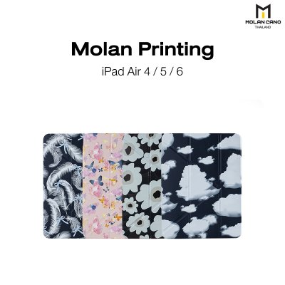 Molan Cano Printing Case เคสไอแพด iPad Air 4/5/6 Multi stand หลังใส ฝาพับ สกีนลาย มีช่องเก็บปากกา