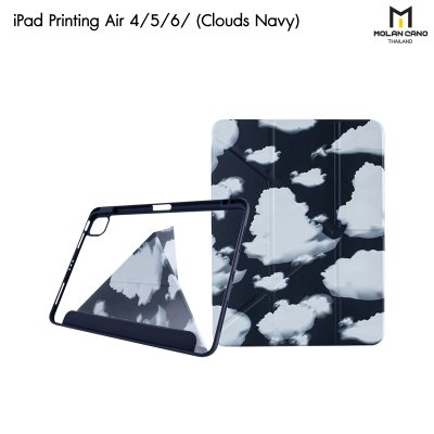 Molan Cano Printing Case เคสไอแพด iPad Air 4/5/6 Multi stand หลังใส ฝาพับ สกีนลาย มีช่องเก็บปากกา