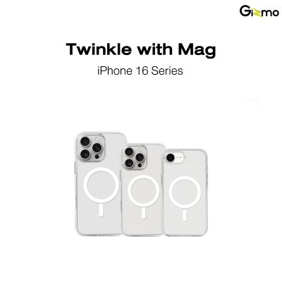 Gizmo Case Defense Twinkle รุ่น ip16Pro/16 pro max / 16E เคสรองรับการชาร์จไร้สาย มีกากเพชรวิบวับ