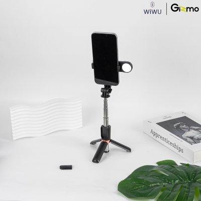 WiWU ไม้เซลฟี่พกพาขนาดเล็ก mini portable selfie stick fill light รุ่น Wi-SE011