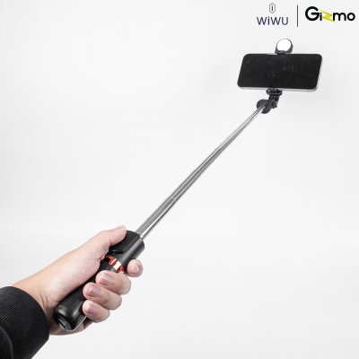 WiWU ไม้เซลฟี่พกพาขนาดเล็ก mini portable selfie stick fill light รุ่น Wi-SE011