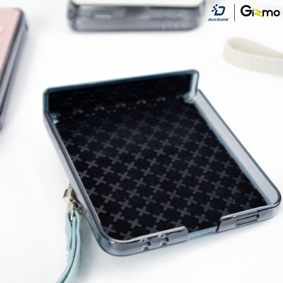 DuxDucis Luvy เคสหนัง Z Flip7 ลาย 3D พร้อมสายคล้องมือ