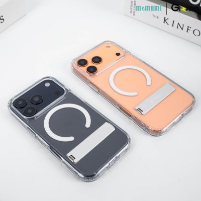 เคสใสมีขาตั้ง Memumi Crystal Clear Magnetic Bracket iPhone17