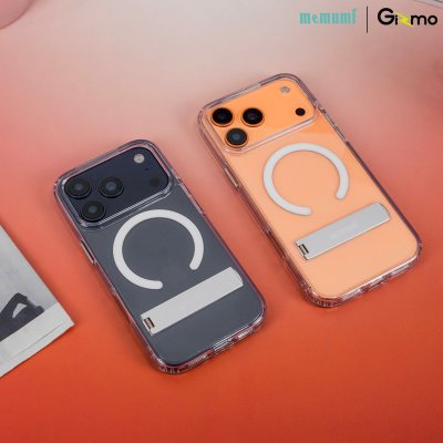 เคสใสมีขาตั้ง Memumi Crystal Clear Magnetic Bracket iPhone17