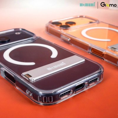 เคสใสมีขาตั้ง Memumi Crystal Clear Magnetic Bracket iPhone17