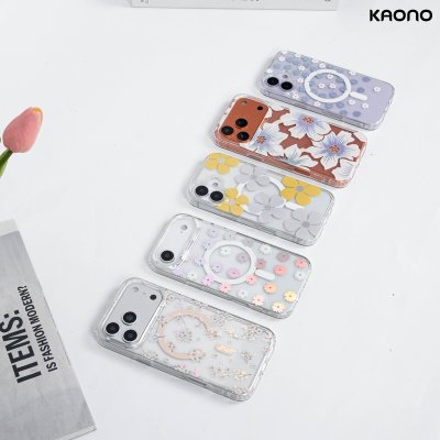 KAONO Flower Prints MagSafe Case for iPhone 17 เคสลายดอกไม้รองรับ MagSafe