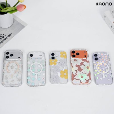 KAONO Flower Prints MagSafe Case for iPhone 17 เคสลายดอกไม้รองรับ MagSafe