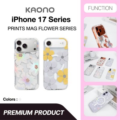 KAONO Flower Prints MagSafe Case for iPhone 17 เคสลายดอกไม้รองรับ MagSafe