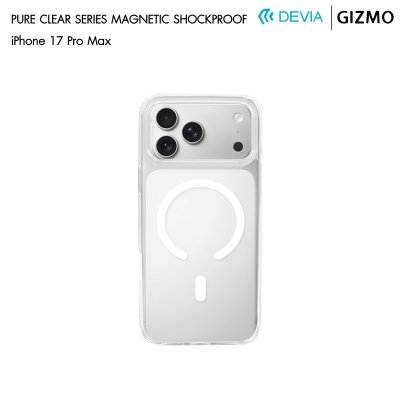 เคสใส Devia Pure Clear Series Magnetic Shockproof iPhone 17 Pro Max