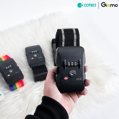 Coteci สายรัดกระเป๋าเดินทาง luggase strap TSA customs combination