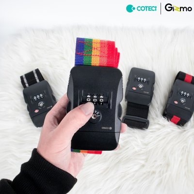 Coteci สายรัดกระเป๋าเดินทาง luggase strap TSA customs combination