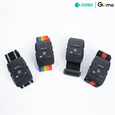 Coteci สายรัดกระเป๋าเดินทาง luggase strap TSA customs combination