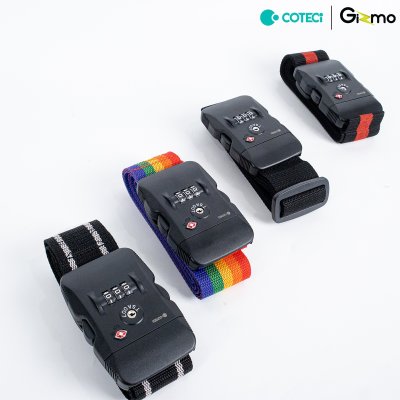 Coteci สายรัดกระเป๋าเดินทาง luggase strap TSA customs combination