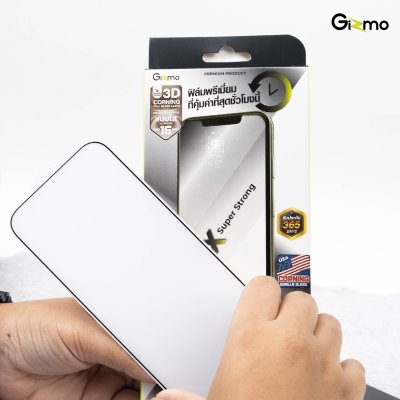 Gizmo Film 3D Corning Full Glass Clear Corning Gorilla จาก USA ฟิล์มกระจกเต็มจอแบบใส iPhone 16/16+/16Pro/16Pro max รับประกัน 365 วัน
