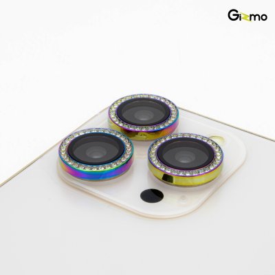 Gizmo ฟิล์มเลนส์ขอบอลูเพชร Diamond Aluminum Lens for 15 P /15 PM สี เงิน,ทอง,รุ้ง GL-003