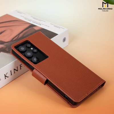 HANA Harvard Diary Case เคสฝาพับมีช่องใส่บัตร Samsung สำหรับซัมซุง S25 Ultra