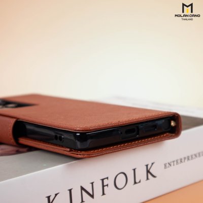 HANA Harvard Diary Case เคสฝาพับมีช่องใส่บัตร Samsung สำหรับซัมซุง S25 Ultra