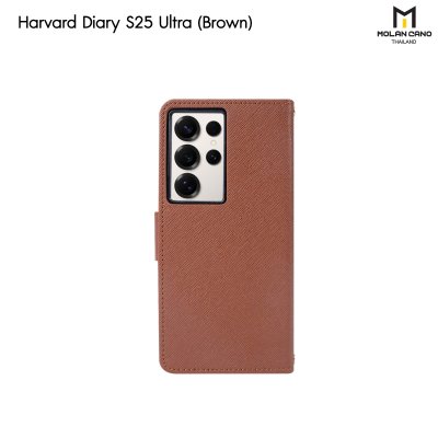 HANA Harvard Diary Case เคสฝาพับมีช่องใส่บัตร Samsung สำหรับซัมซุง S25 Ultra