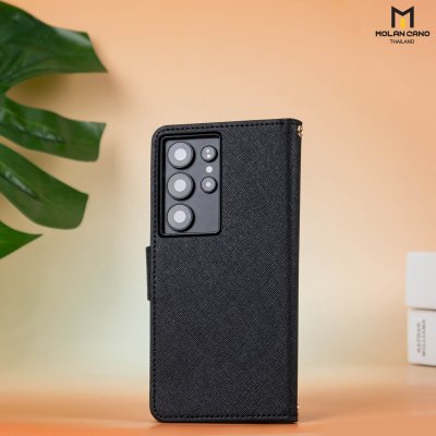 HANA Harvard Diary Case เคสฝาพับมีช่องใส่บัตร Samsung สำหรับซัมซุง S25 Ultra