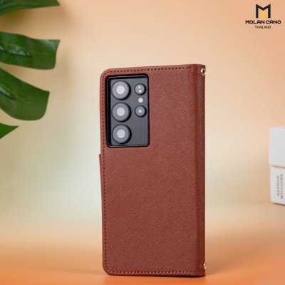 HANA Harvard Diary Case เคสฝาพับมีช่องใส่บัตร Samsung สำหรับซัมซุง S25 Ultra