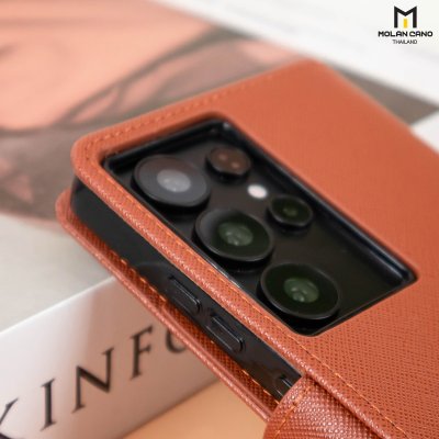 HANA Harvard Diary Case เคสฝาพับมีช่องใส่บัตร Samsung สำหรับซัมซุง S25 Ultra