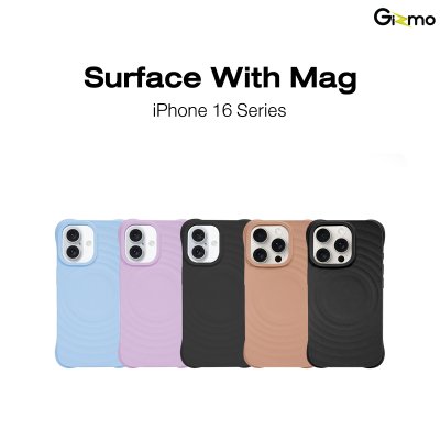 Kaono Surface waves with magsafe เคสซิลิโคน เคสชาร์จได้ กันกระแทก สำหรับ iPhone 16