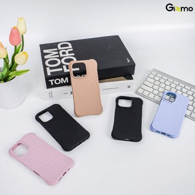 Kaono Surface waves with magsafe เคสซิลิโคน เคสชาร์จได้ กันกระแทก สำหรับ iPhone 16