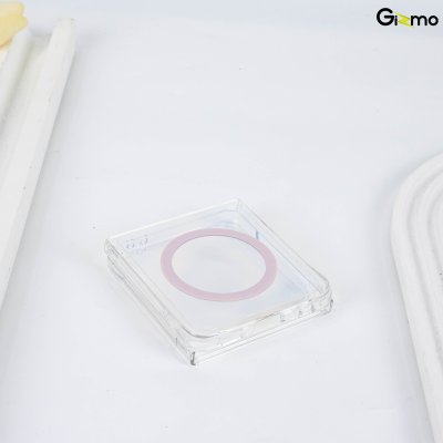 Gizmo Defense Hologram เคสใส Z Flip7 สีรุ้ง Magsafe