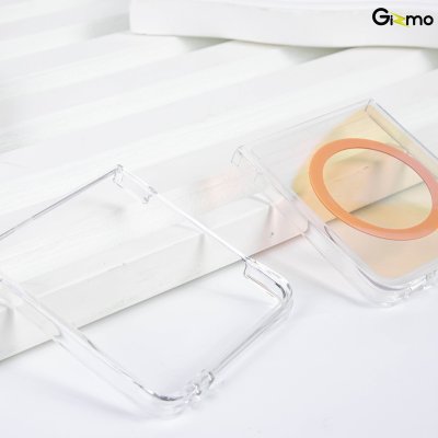 Gizmo Defense Hologram เคสใส Z Flip7 สีรุ้ง Magsafe