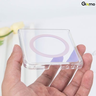 Gizmo Defense Hologram เคสใส Z Flip7 สีรุ้ง Magsafe