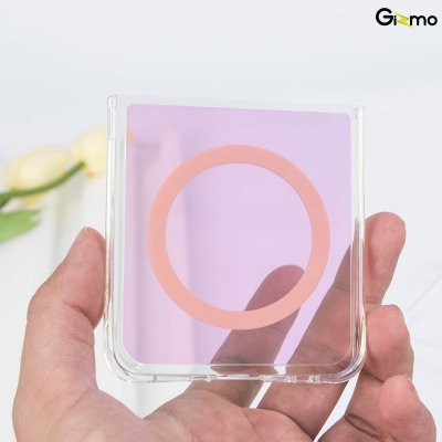 Gizmo Defense Hologram เคสใส Z Flip7 สีรุ้ง Magsafe