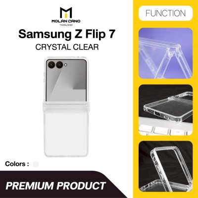 Molan Cano for Samsung Z Flip7 Crystal Clear เคสใสกันกระแทก กันรอยขีดข่วน ซัมซุง