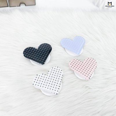Molan Cano(HC074) Griptok Magnetic Dot Big Heart กริ๊ปต๊อกแม่เหล็กรูปหัวใจใหญ่ลายจุด