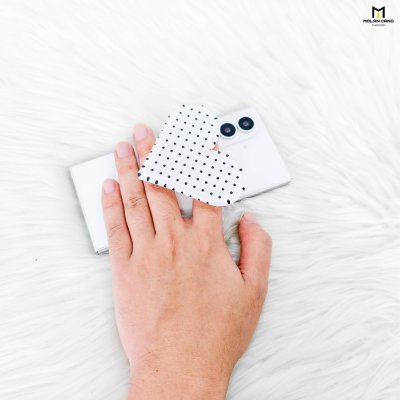 Molan Cano(HC074) Griptok Magnetic Dot Big Heart กริ๊ปต๊อกแม่เหล็กรูปหัวใจใหญ่ลายจุด