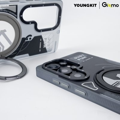 เคส S25 Ultra ขาตั้งหมุน 360 MagSafe ลาย Cyberpunk