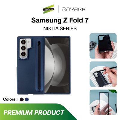 RAVAKA Nikita เคส Z Fold7 แถมปากกา S Pen มีขาตั้งโลหะ