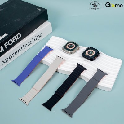 Polo Silicone+Magnetic Fitch Watchband สายนาฬิกาแอปเปิ้ลวอช 42/44/45/49mm