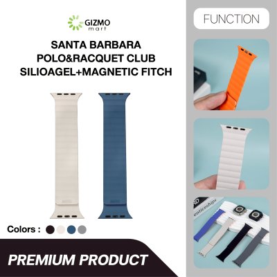 Polo Silicone+Magnetic Fitch Watchband สายนาฬิกาแอปเปิ้ลวอช 42/44/45/49mm