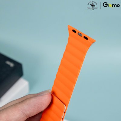 Polo Silicone+Magnetic Fitch Watchband สายนาฬิกาแอปเปิ้ลวอช 42/44/45/49mm