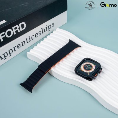 Polo Silicone+Magnetic Fitch Watchband สายนาฬิกาแอปเปิ้ลวอช 42/44/45/49mm