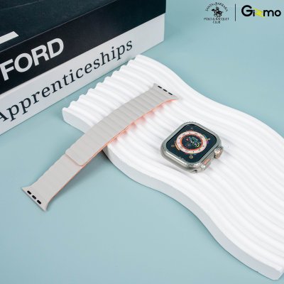 Polo Silicone+Magnetic Fitch Watchband สายนาฬิกาแอปเปิ้ลวอช 42/44/45/49mm