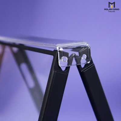 Molan Cano เคสใส Z Flip7 ขอบดำเมทัล เท่ กันกระแทกดีเยี่ยม