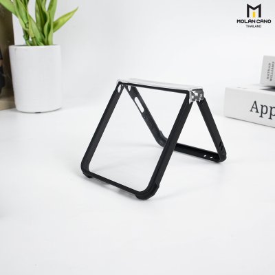 Molan Cano เคสใส Z Flip7 ขอบดำเมทัล เท่ กันกระแทกดีเยี่ยม