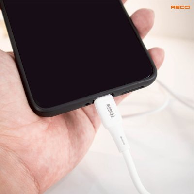 Recci PD 45W GaN Fast Charger Set รุ่น RC132CC ชุดหัวชาร์จเร็วพร้อมสาย Type-C to Type-C สีขาว