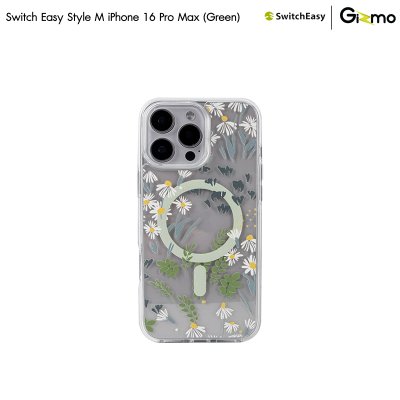 SwitchEasy เคสใสสกีนลาย ชาร์จไร้สาย Style M Pattern Shockproof iPhone 16 Case MagSafe