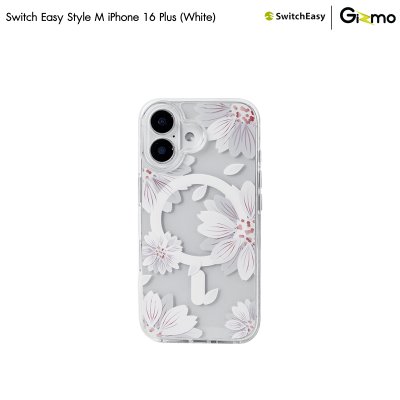 SwitchEasy เคสใสสกีนลาย ชาร์จไร้สาย Style M Pattern Shockproof iPhone 16 Case MagSafe