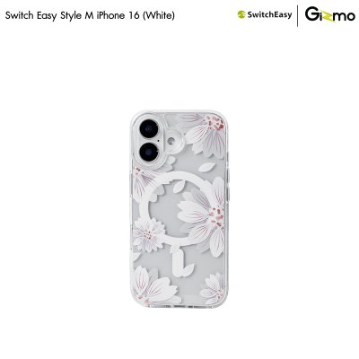 SwitchEasy เคสใสสกีนลาย ชาร์จไร้สาย Style M Pattern Shockproof iPhone 16 Case MagSafe